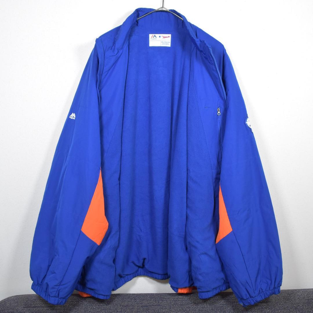 Majestic MLB Mets フルジップジャケット 青 オレンジ