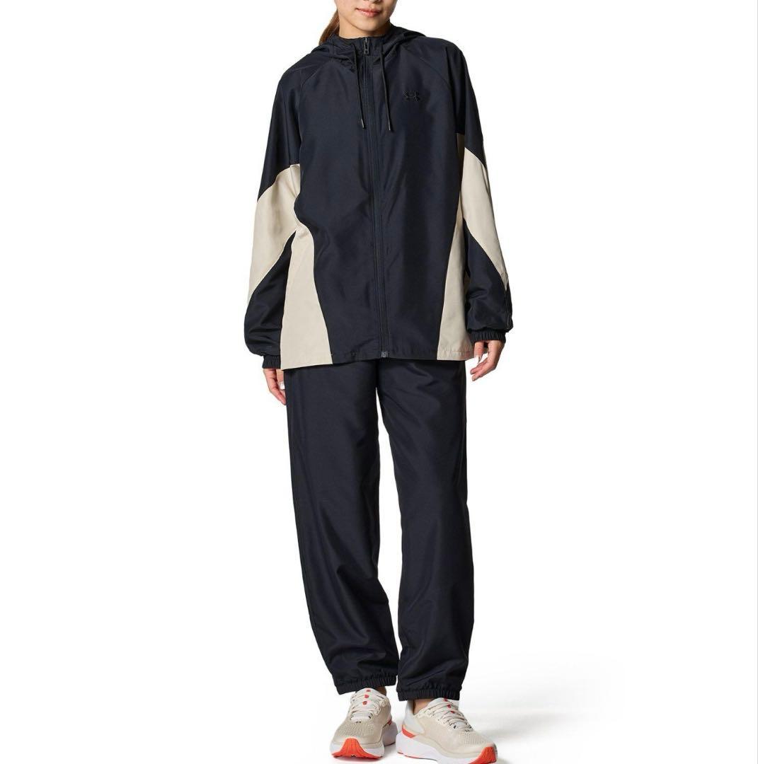 【新品】アンダーアーマー フード付きジャケット UVカット 黒/ベージュ