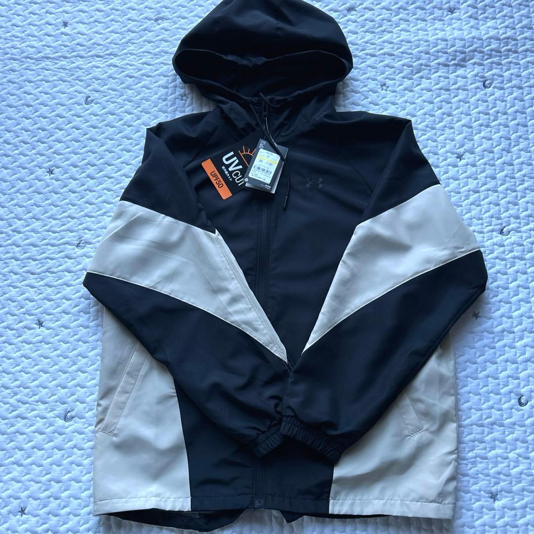 【新品】アンダーアーマー フード付きジャケット UVカット 黒/ベージュ