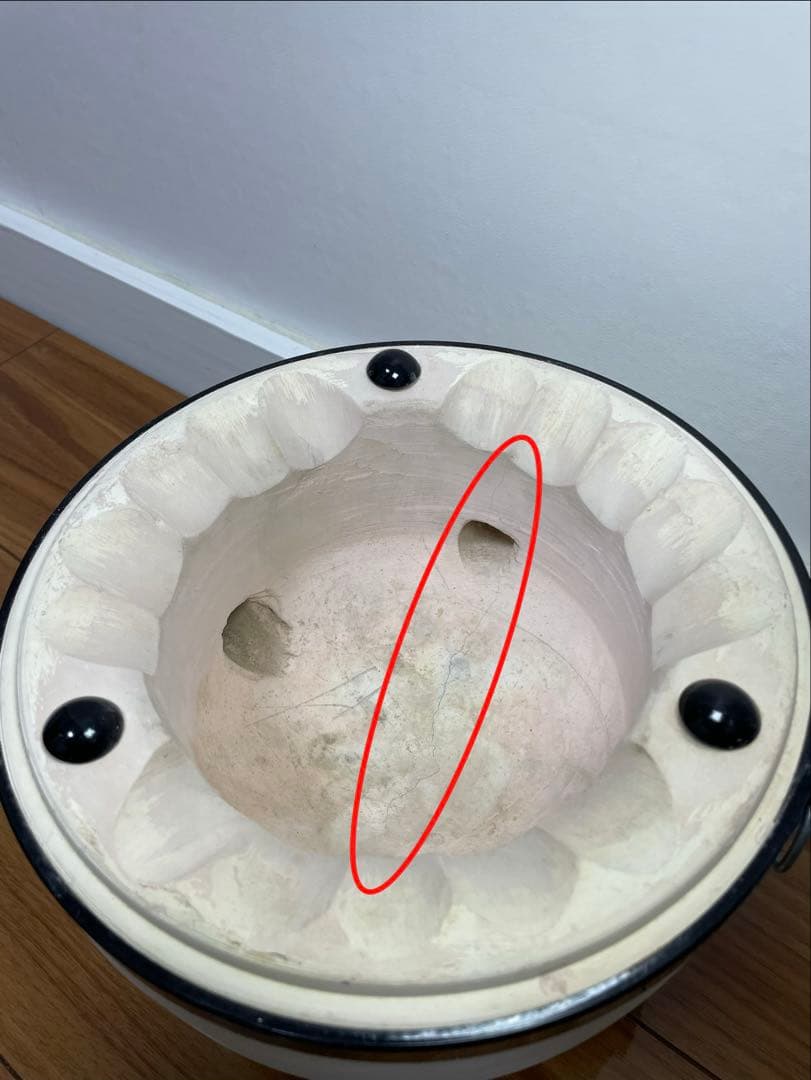 極稀少 天然珪藻土切り出し七輪 扱いやすい23cm中型 炭火調理 火鉢 訳有特価