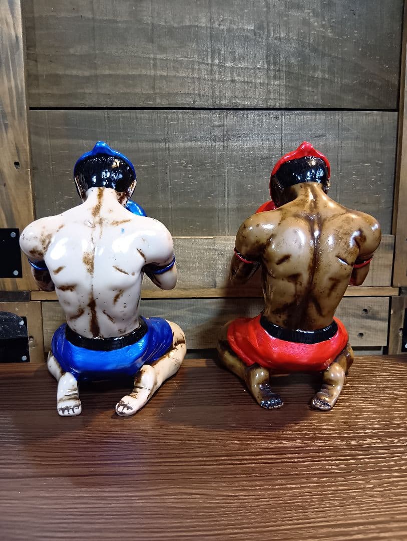 ２体セット　キックボクシング　ムエタイ　フィギア　格闘技　インテリア　タイ