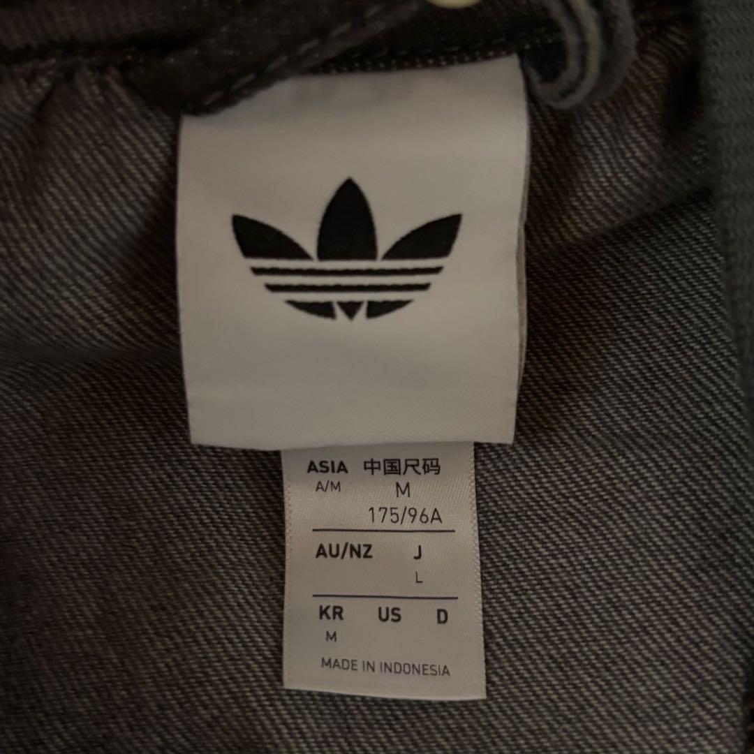 新品L⭐️adidasアディカラー ルーズ デニムブラック ウォッシュ ジャケット