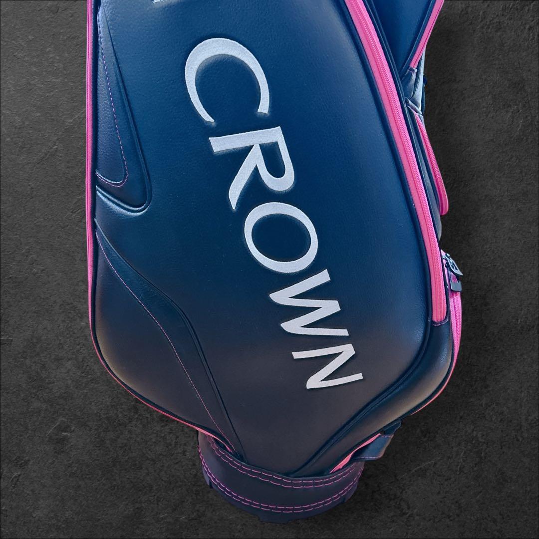 非売品 トヨタ クラウン キャディ ゴルフバッグ CLOWN ピンク ブラック