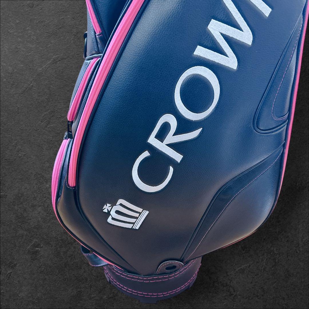 非売品 トヨタ クラウン キャディ ゴルフバッグ CLOWN ピンク ブラック