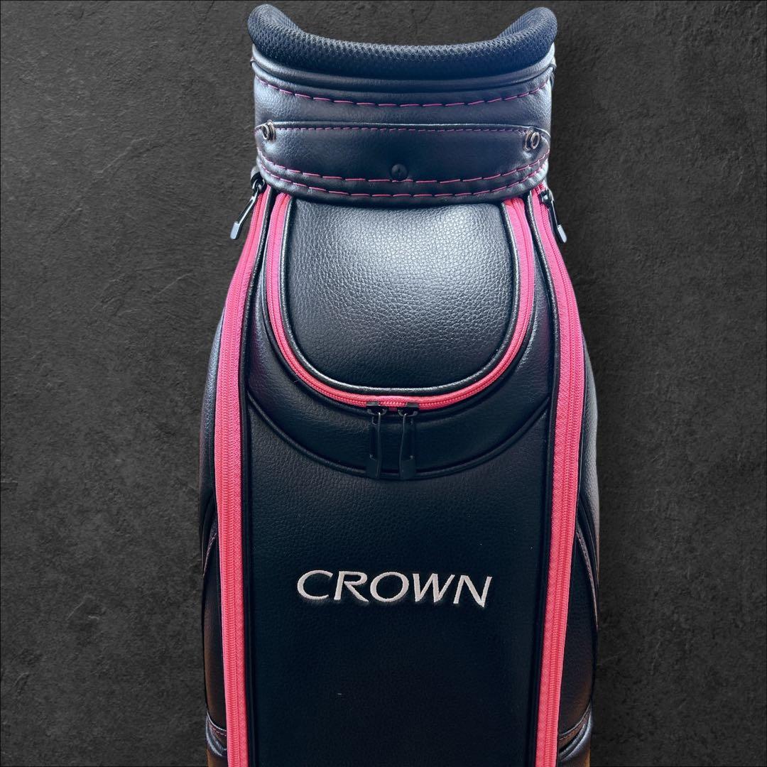 非売品 トヨタ クラウン キャディ ゴルフバッグ CLOWN ピンク ブラック