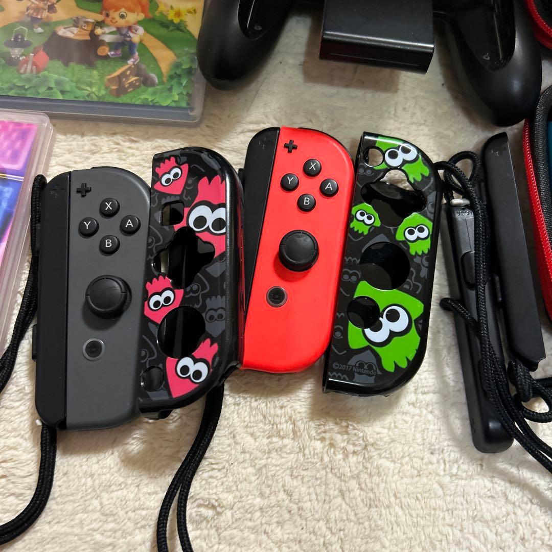 Nintendo Switch 本体 赤/青 ゲームソフト3本付き