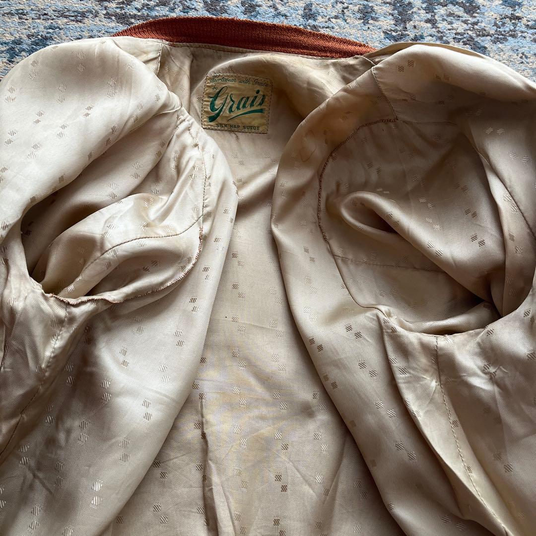 50s Grais ヌバック レザー スエード ジャケット ブルゾン 検 60s