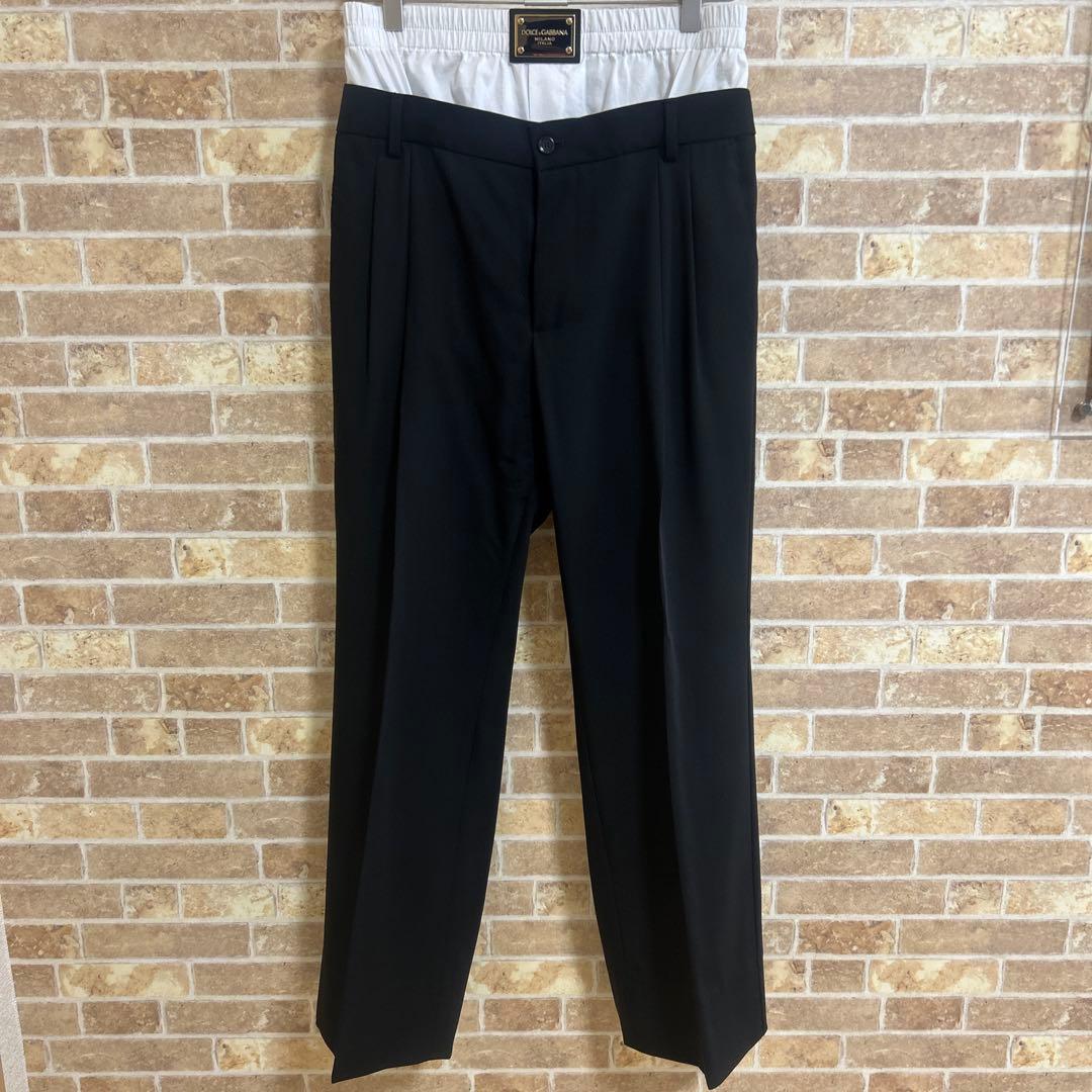 ま*や様 【超美品】DOLCE & GABBANA ブラック ダブルウエストスラ