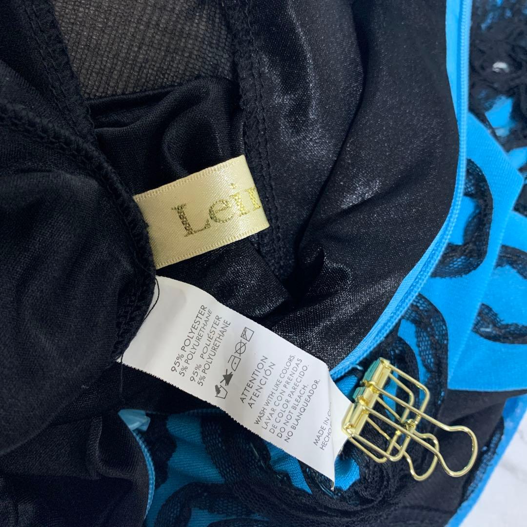 【Leirena】ICHIOKU イチオク　ブルー×ブラック　社交ダンス　ドレス