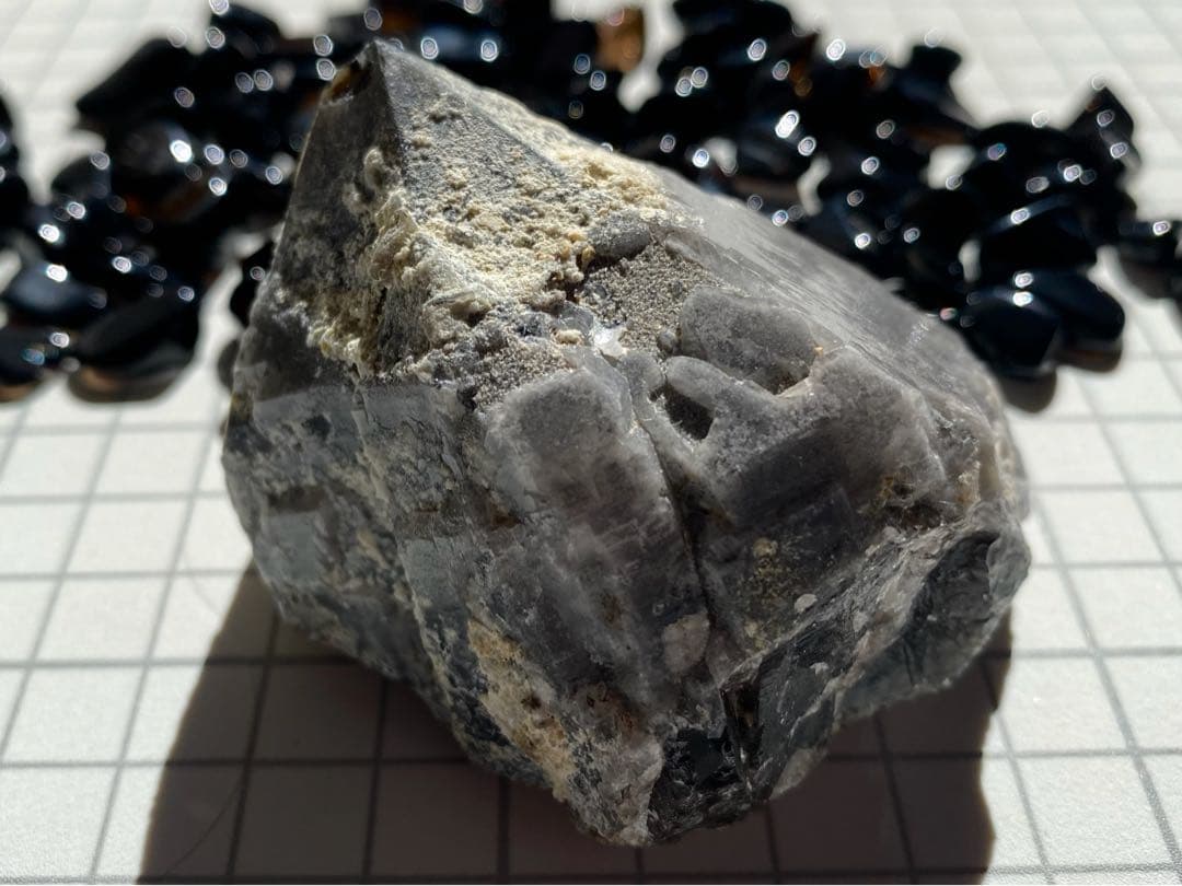 セット★ モリオン 単結晶 モリオン細石　天然石　黒水晶　チベット産