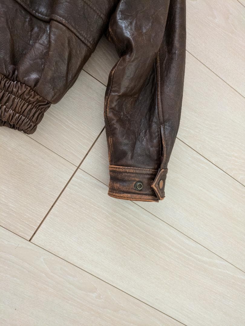 ヴィンテージ レザーフライトジャケット G-1型 羊革ボア 本革 ブラウン M