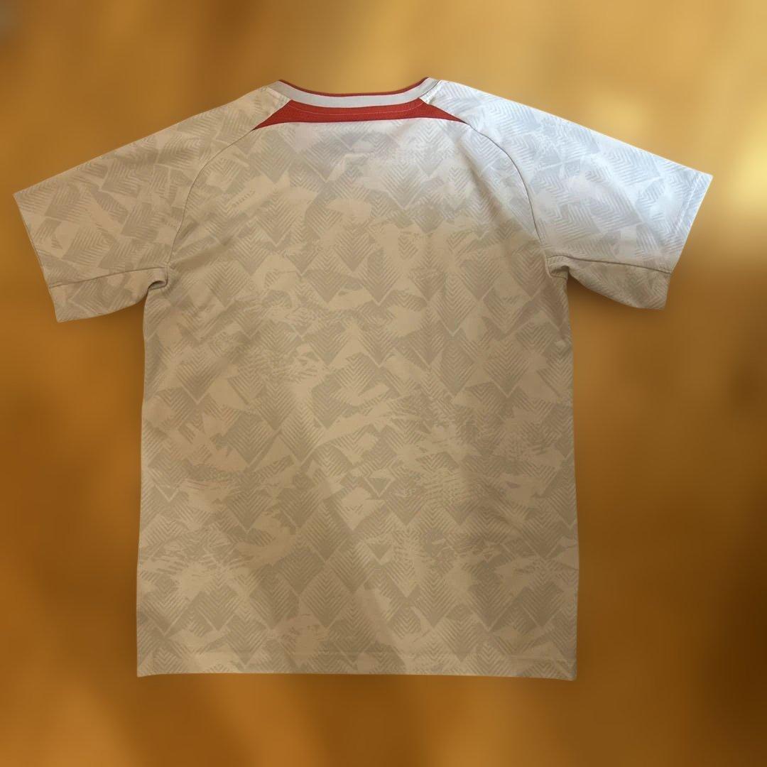 YONEX 幾何学模様シャツ XL ホワイト/レッド 日本代表