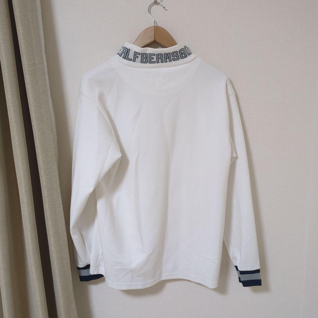 ★美品★BEAMS　GOLF　ツイルジャージ ロゴ モックネックシャツ　XL