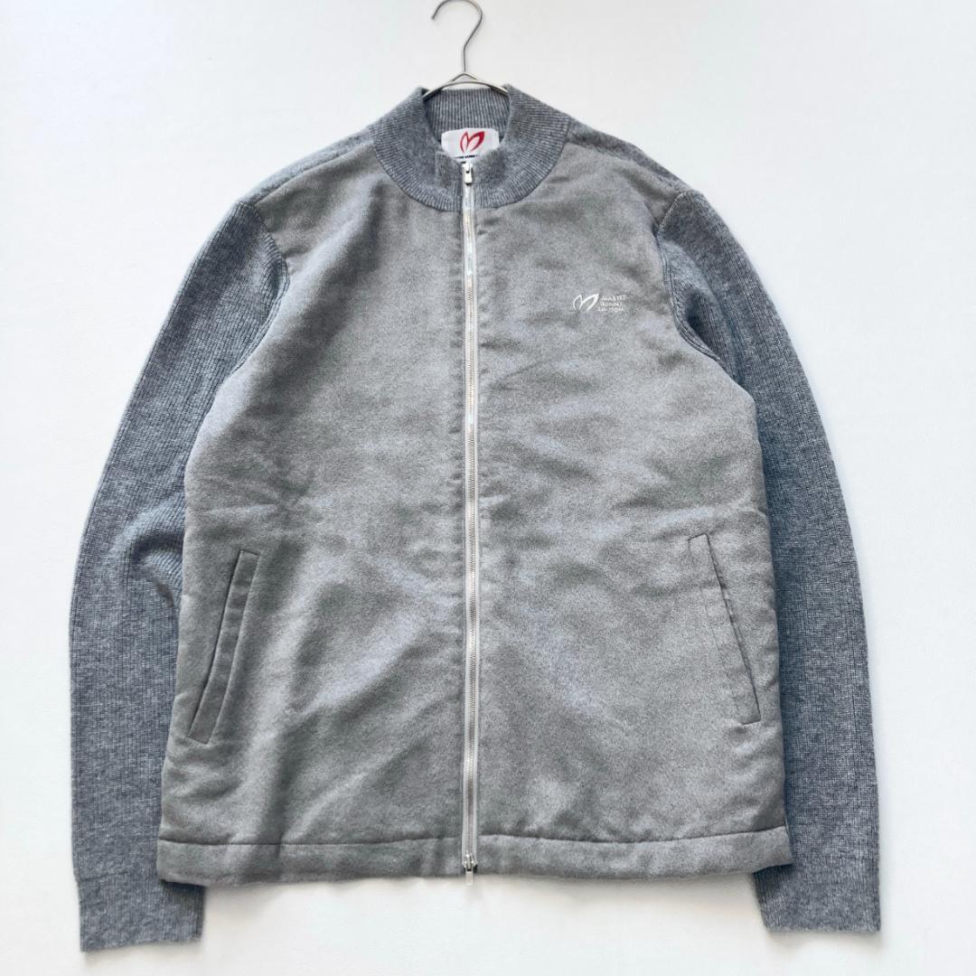 【希少美品】マスターバニー 中綿ニットブルゾン L グレー ゴルフ キルティング