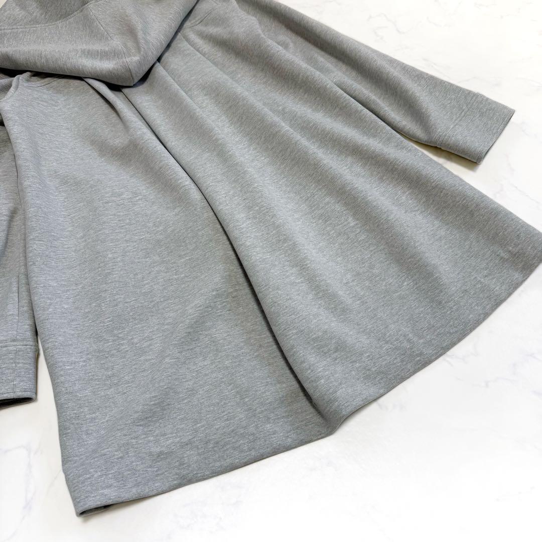 INDIVI インディヴィ エアーダンボールジャージフーデットコート 34