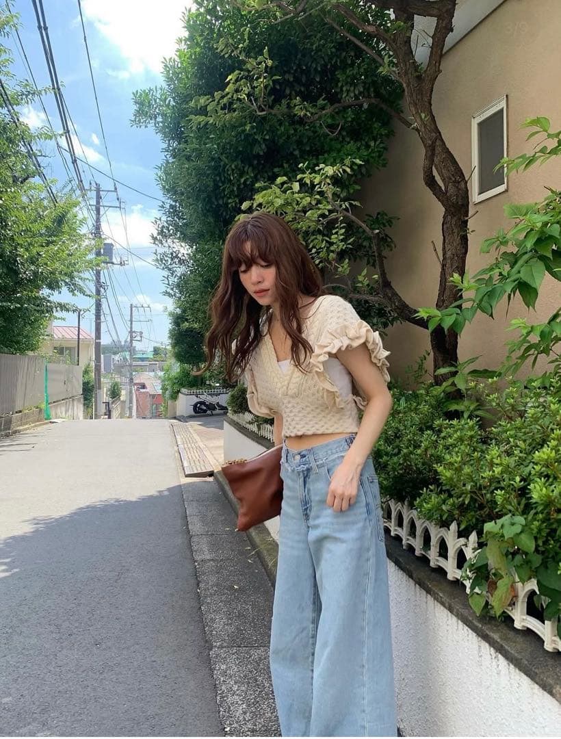 トップス leinwande Braids&Frill Top / White