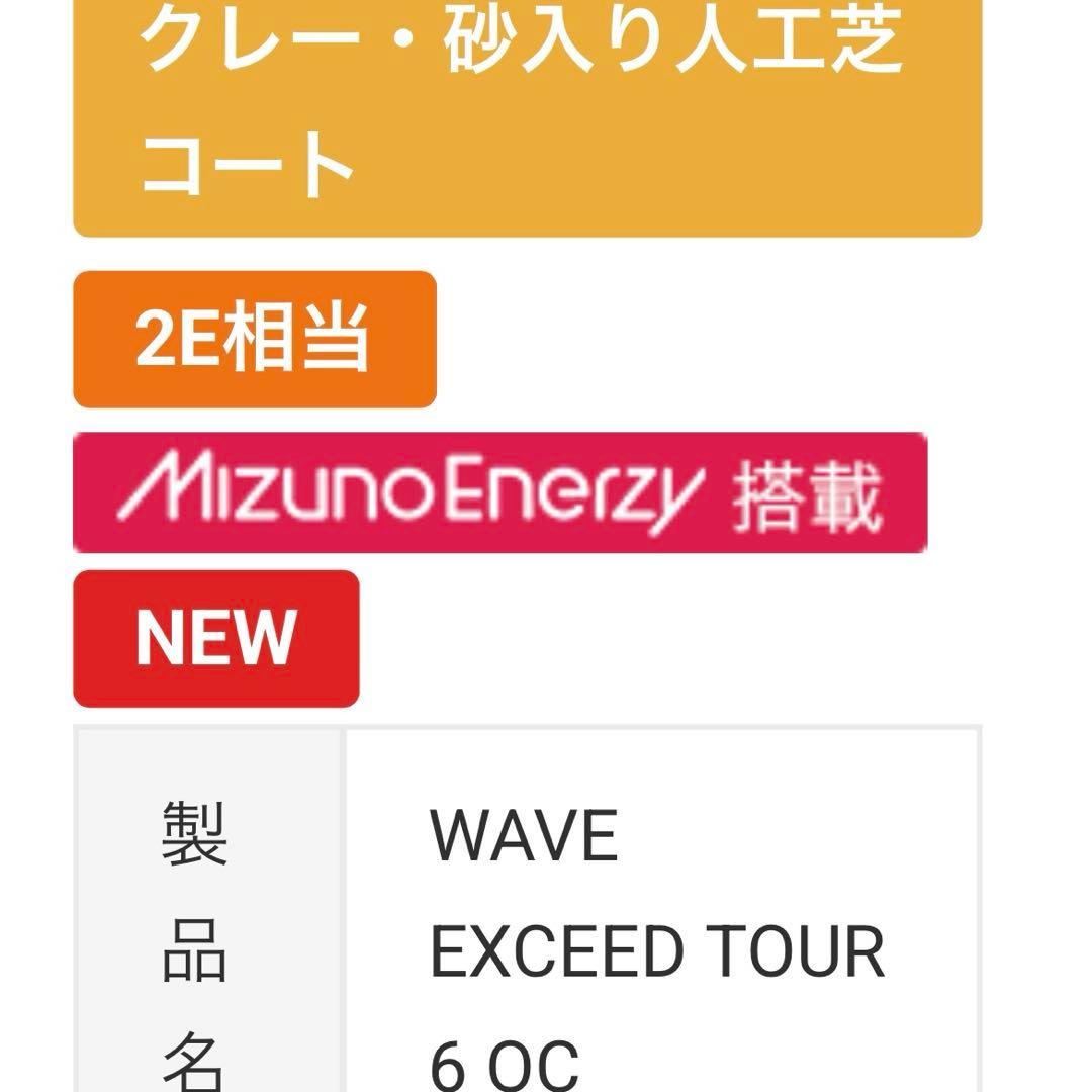 MIZUNOテニスシューズ　ウェーブエクシードツアー6OC 25.0