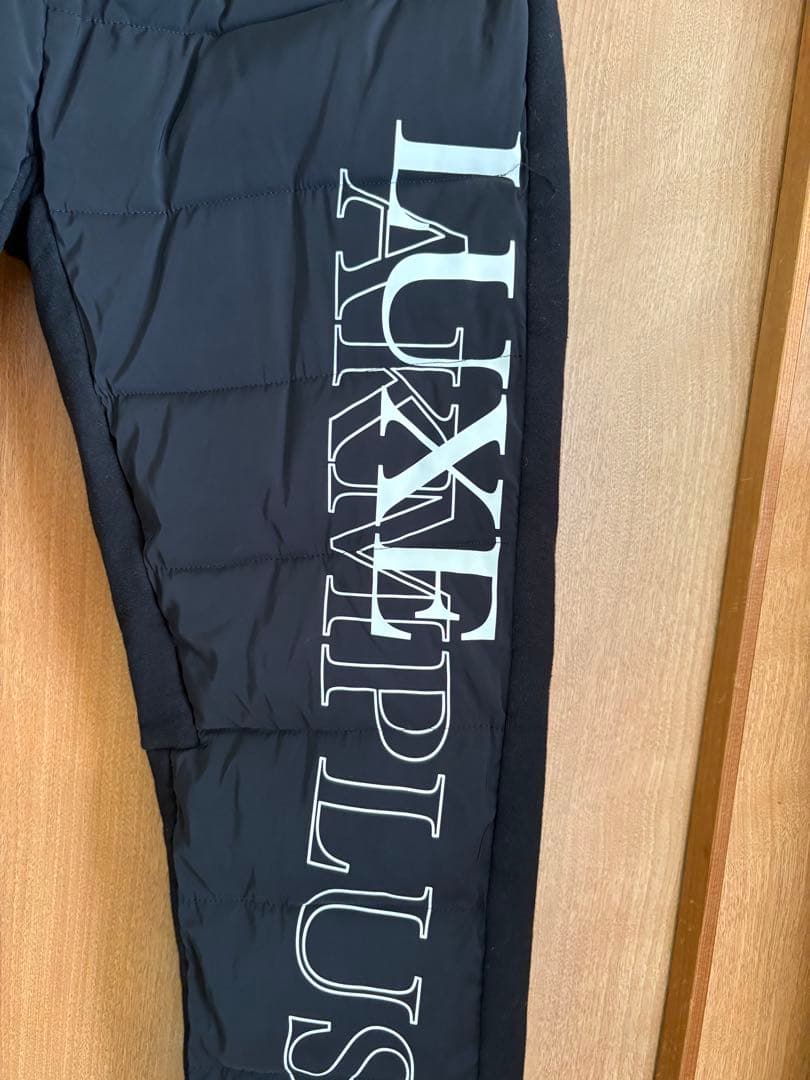 LUXE PLUS パディング入り ブラックパンツ　XL