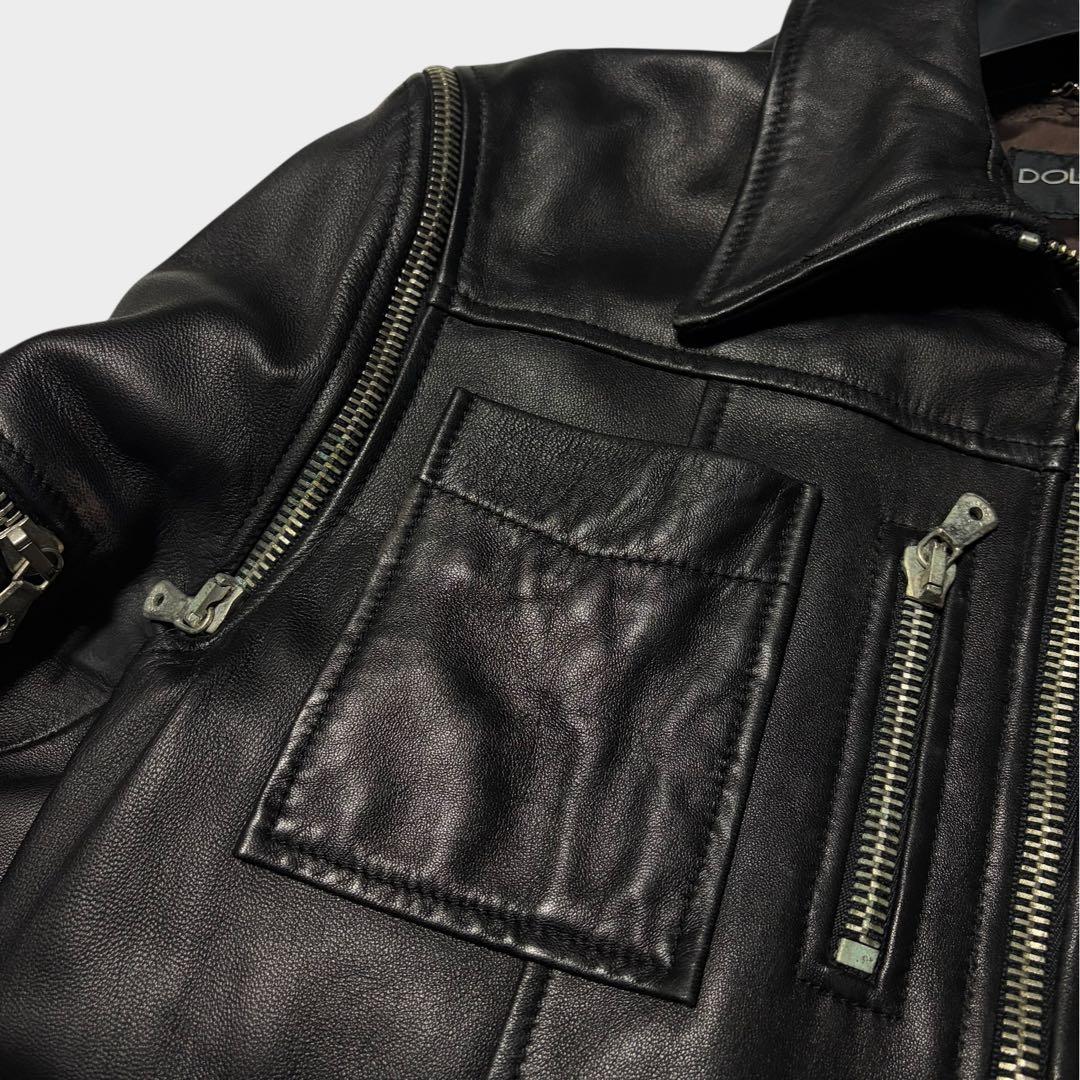 ジャケット・アウター 00's DOLCE&GABBANA Multi Zip Leather 46