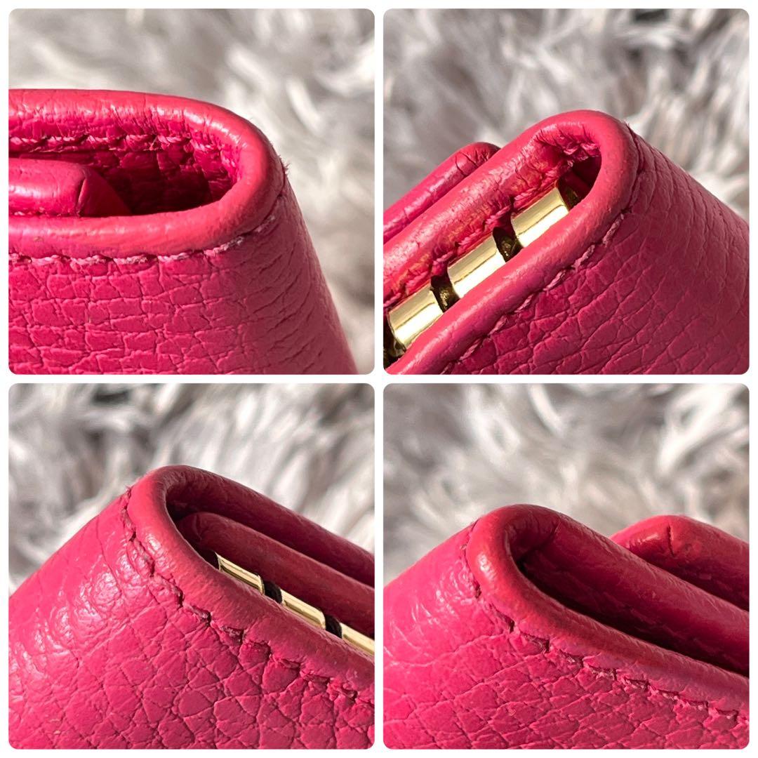 良品✨レアカラー　GUCCI キーケース　マーモント　シボ革　6連　レディース