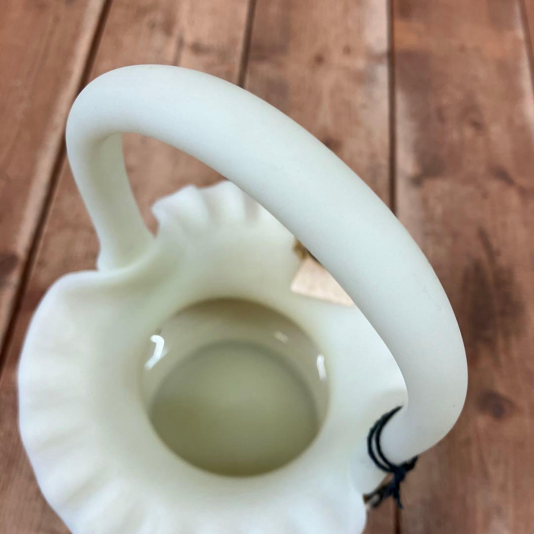 北米 フェントン アートガラス ウランガラス バスケット カゴ 小物入れ 置物