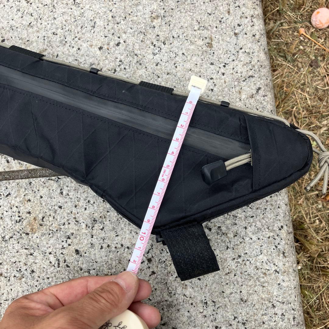 ハンドメイドフレームバッグ　X-PAC ブラック　43.5cm