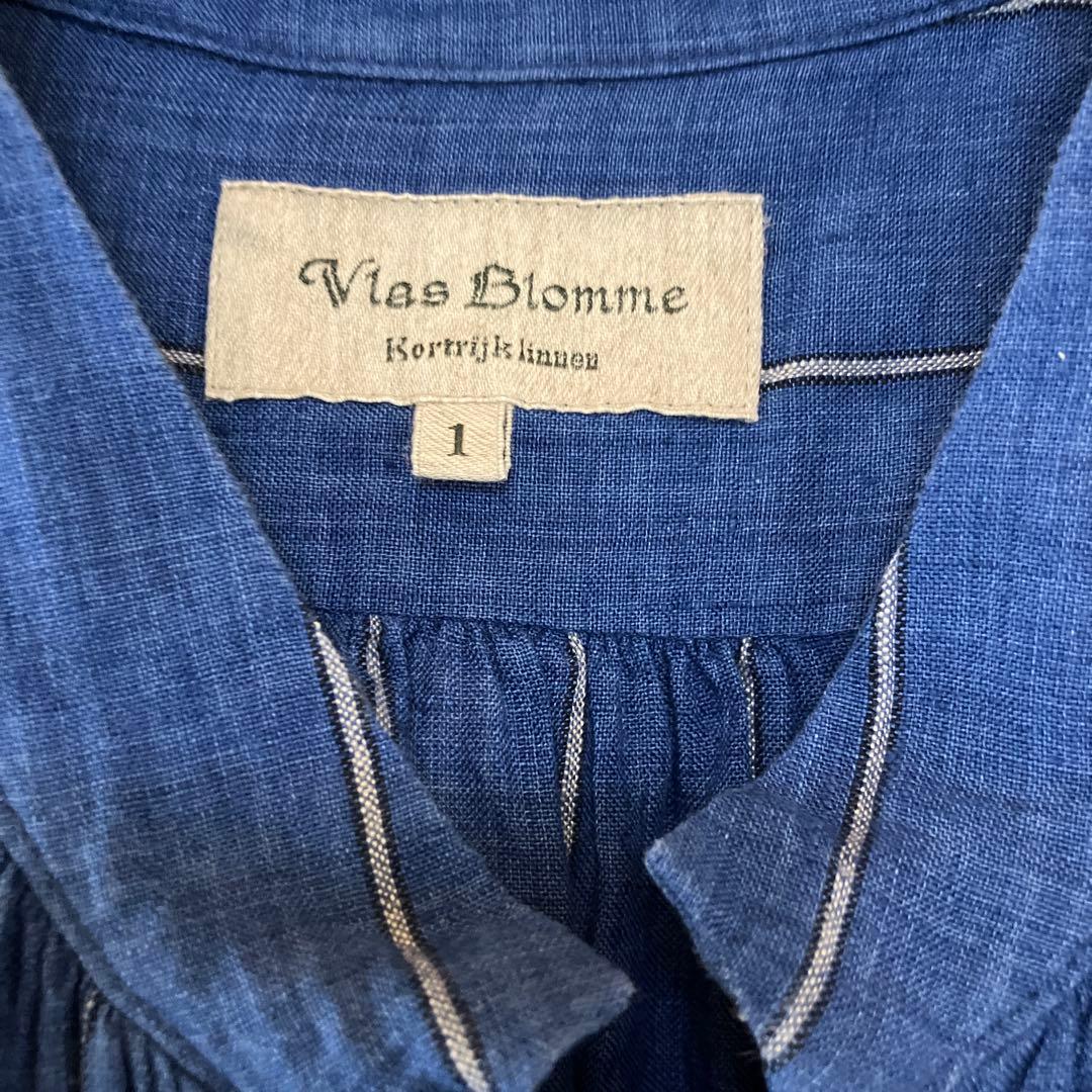 ヴラスブラム　リネンストライプワンピース