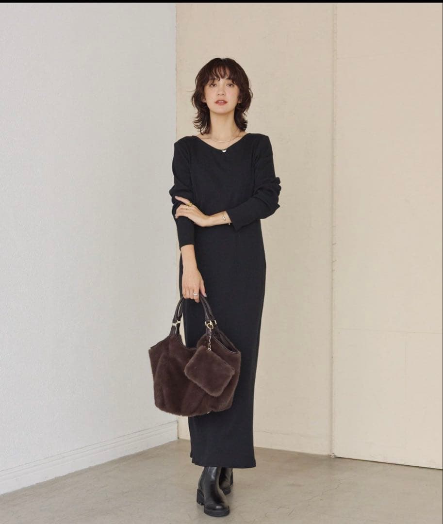 RIVE DROITE 2way リブロングワンピース