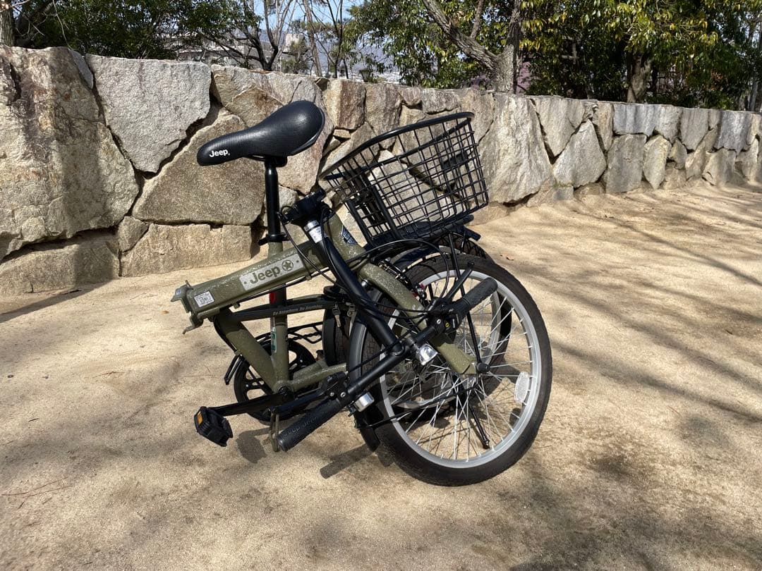 【手渡し限定・西宮周辺】Jeep 折りたたみ自転車20インチ オリーブ