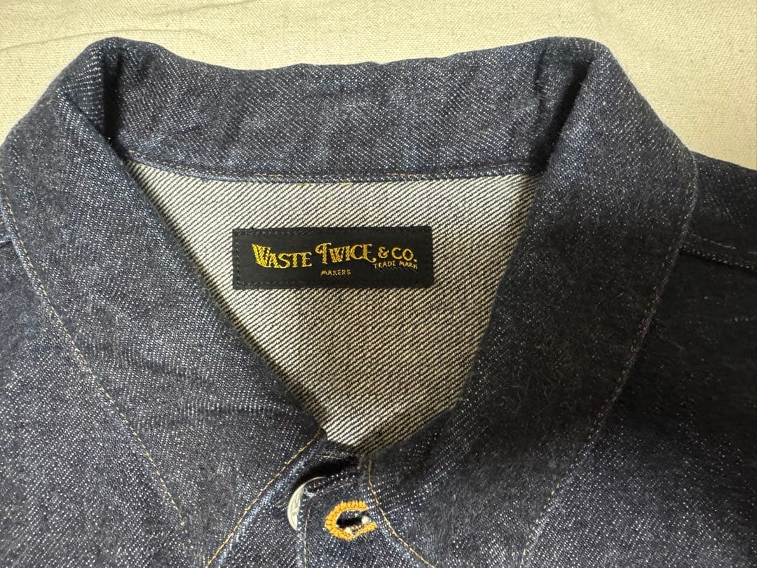 Waste twice ウエストトワイス　濃紺 デニムジャケット ヴィンテージ