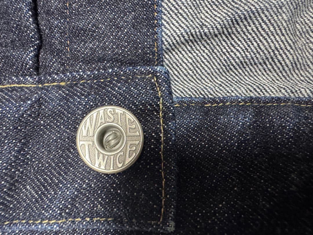 Waste twice ウエストトワイス　濃紺 デニムジャケット ヴィンテージ