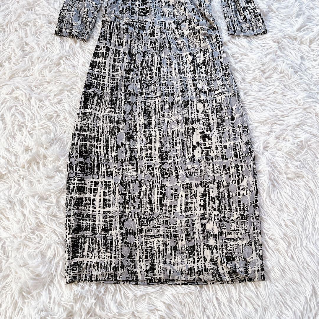 マックスマーラ✨白タグ ジャージーワンピース カシュクール ラップ ロング 42