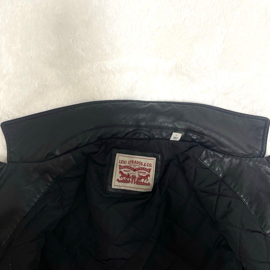 美品 Levi’s リーバイス レザージャケットフライトジャケット　MA-1 黒