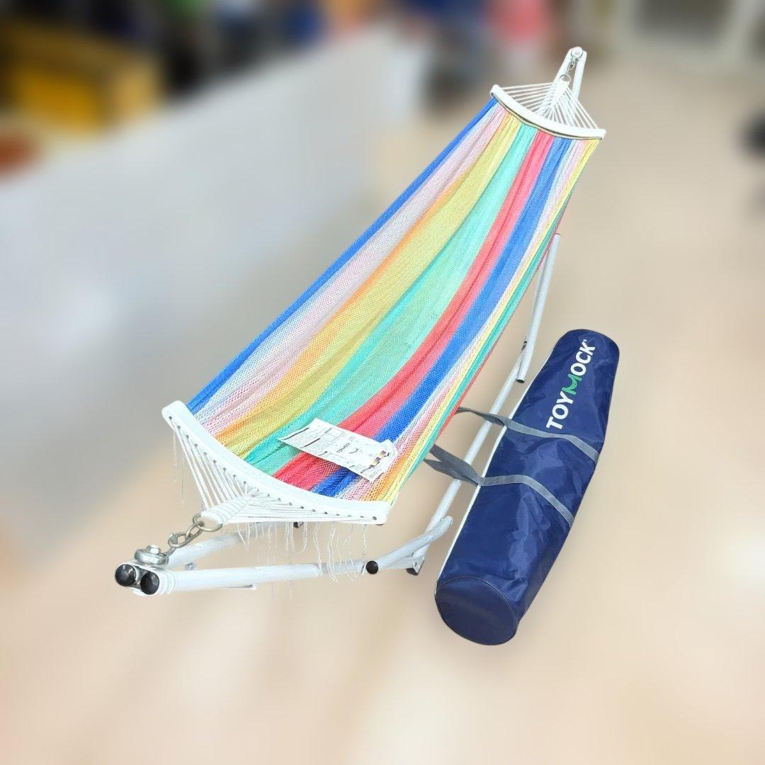 【美品】トイモック toymock 自立式 ハンモック マルチカラ―