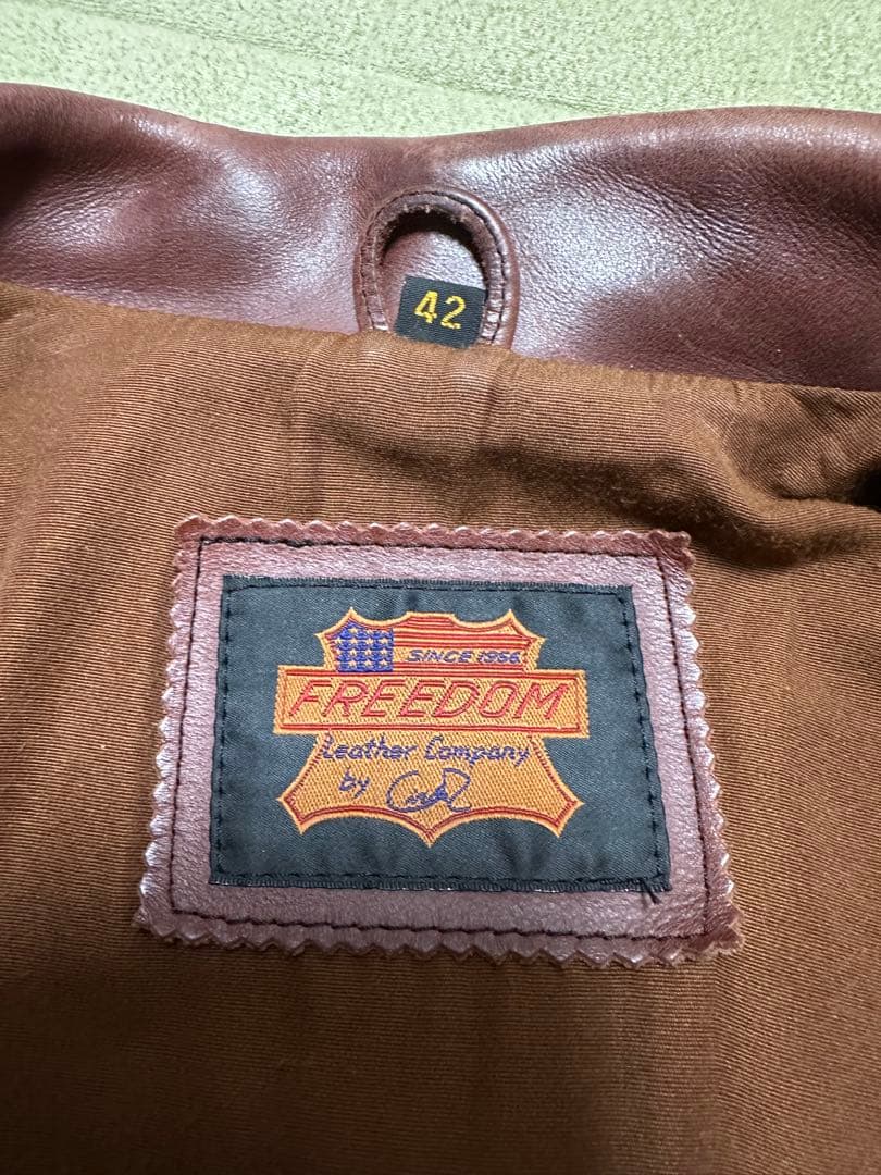 FREEDOM レザージャケット サイズ42 ブラウン