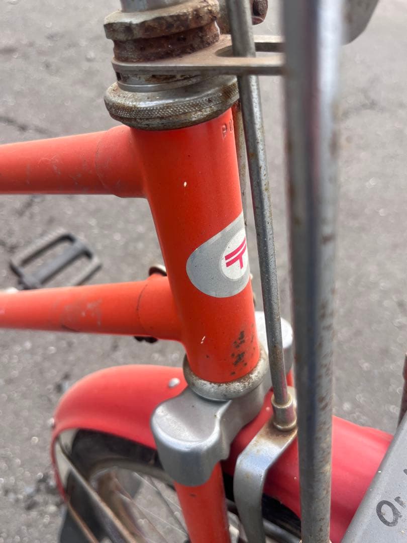 【希少】National 郵政自転車 〒マーク有ロッドブレーキ昭和レトロ 実用車