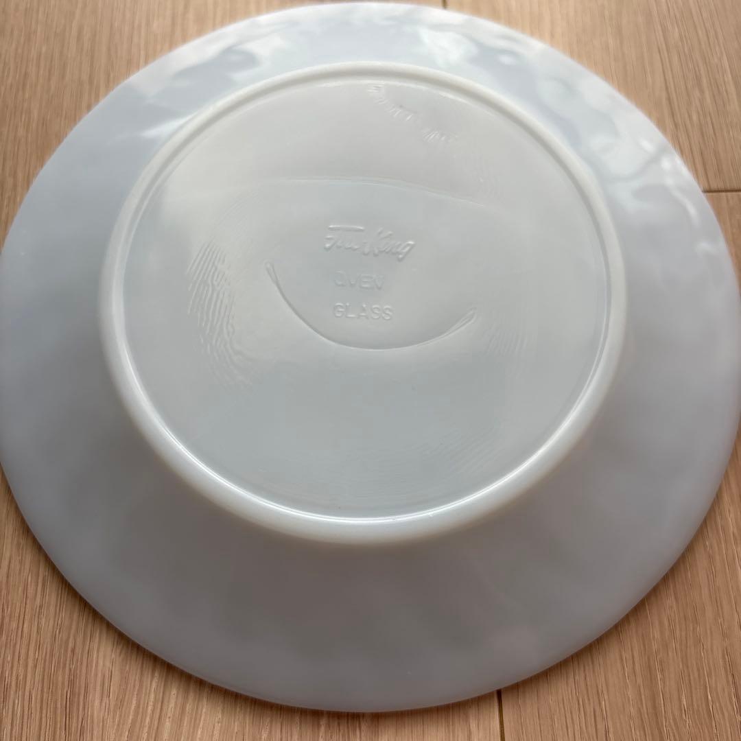 ファイヤーキング　アズライト　スワール　プレート　5枚セット　直径約20cm