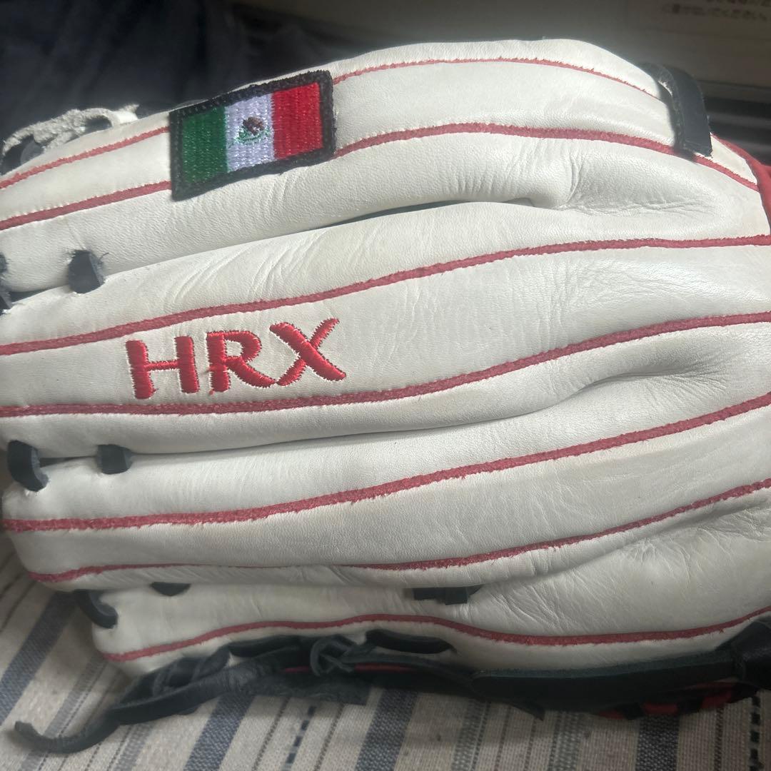 KAZU-HIRO 野球グローブ ホワイト/レッド