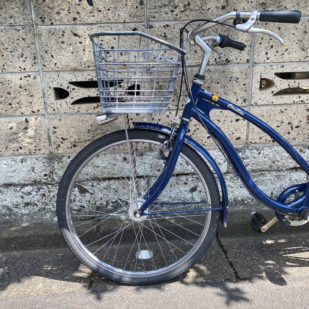 東京都東村山市内(直接取引限定) シティサイクル 26インチ　ネイビー