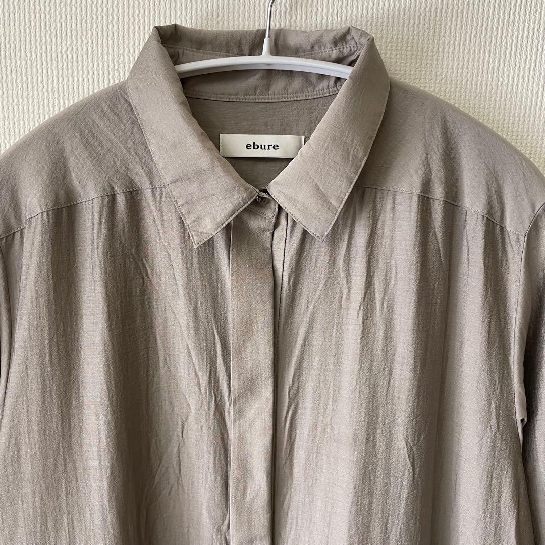 美品　ebure ティアードロングワンピース　グレージュ　サイズ36