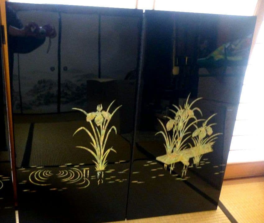 五月人形 螺鈿屛風28号