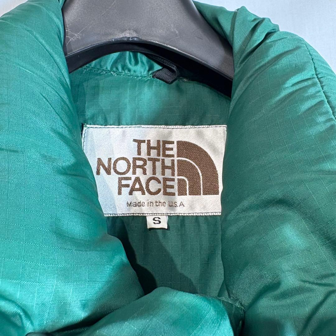 【希少】80s THE NORTH FACE 茶タグ ダウンベスト usa製 緑