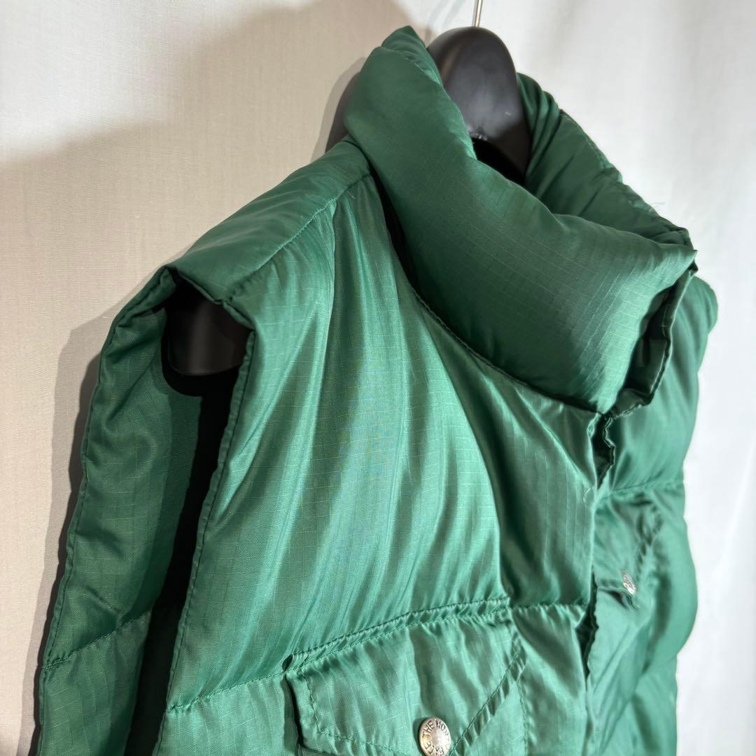 【希少】80s THE NORTH FACE 茶タグ ダウンベスト usa製 緑