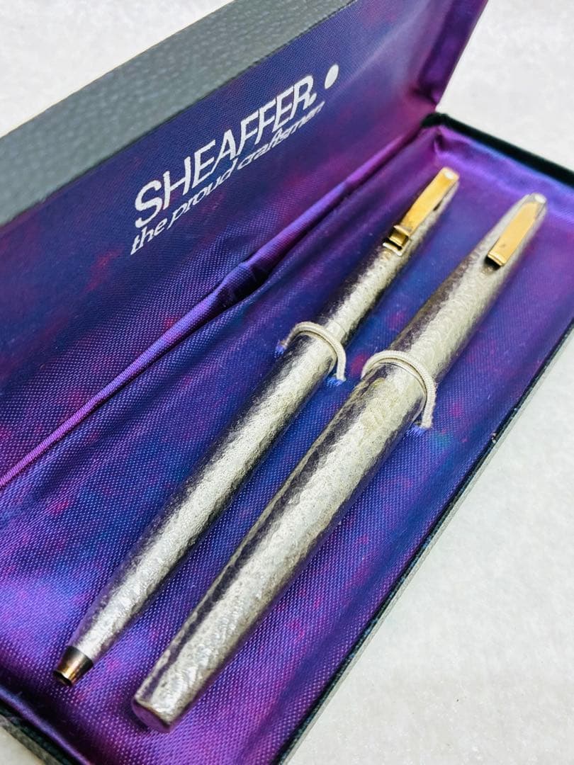 SHEAFFER シェーファー 70年代傑作 鎚目 万年筆 14k ボールペン