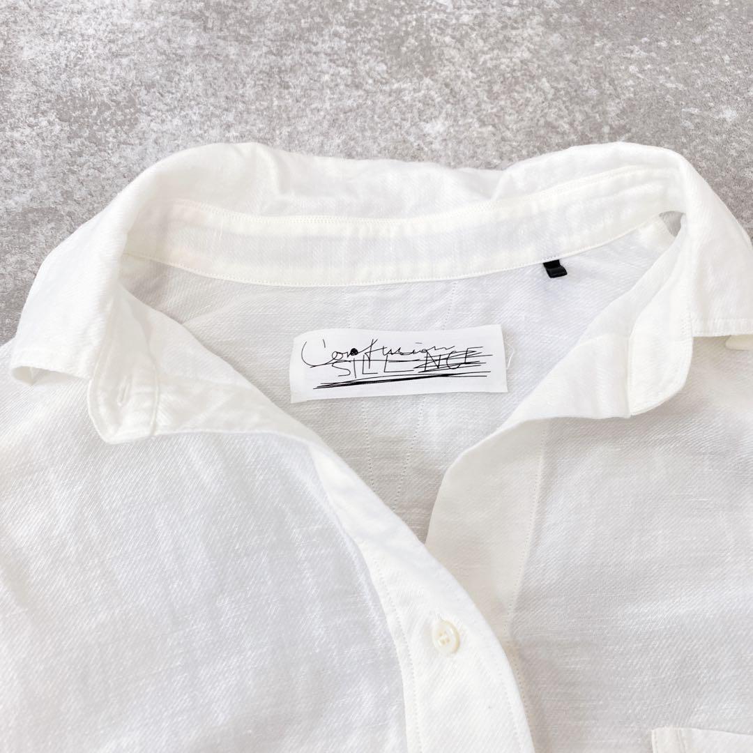 美品 Chaos カオス バンバンブラウス オーバーサイズシャツ リネンコットン