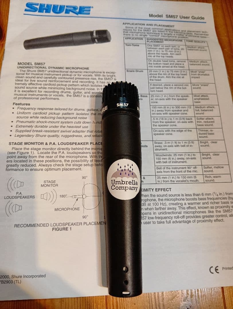 SHURE SM57 umbrella company アクティブmod