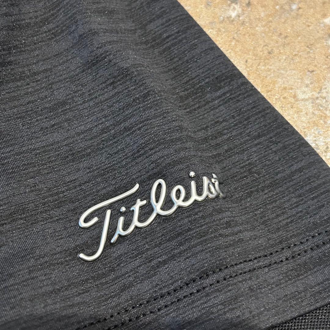 タイトリスト Titleist　メンズ スムース生地 鹿の子 生地切替 半袖