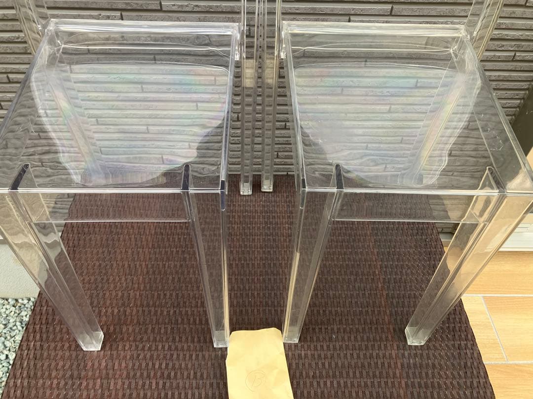 2脚　Kartell カルテル　ラマリー　チェア　ダイニングチェア　アクリル