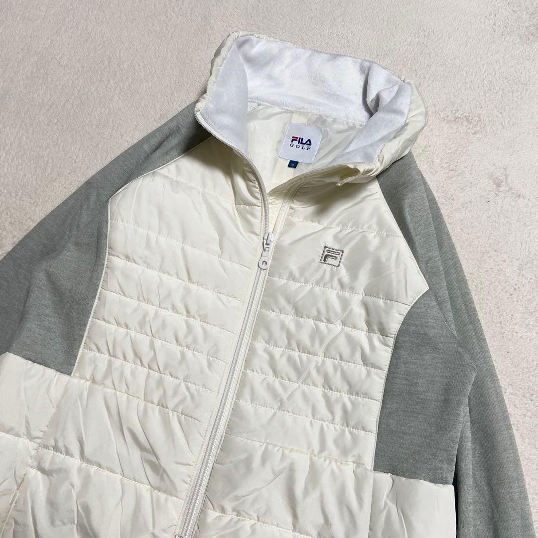 限定【極美品】FILA GOLF 撥水 中綿キルティング切り替えブルゾン ウエア