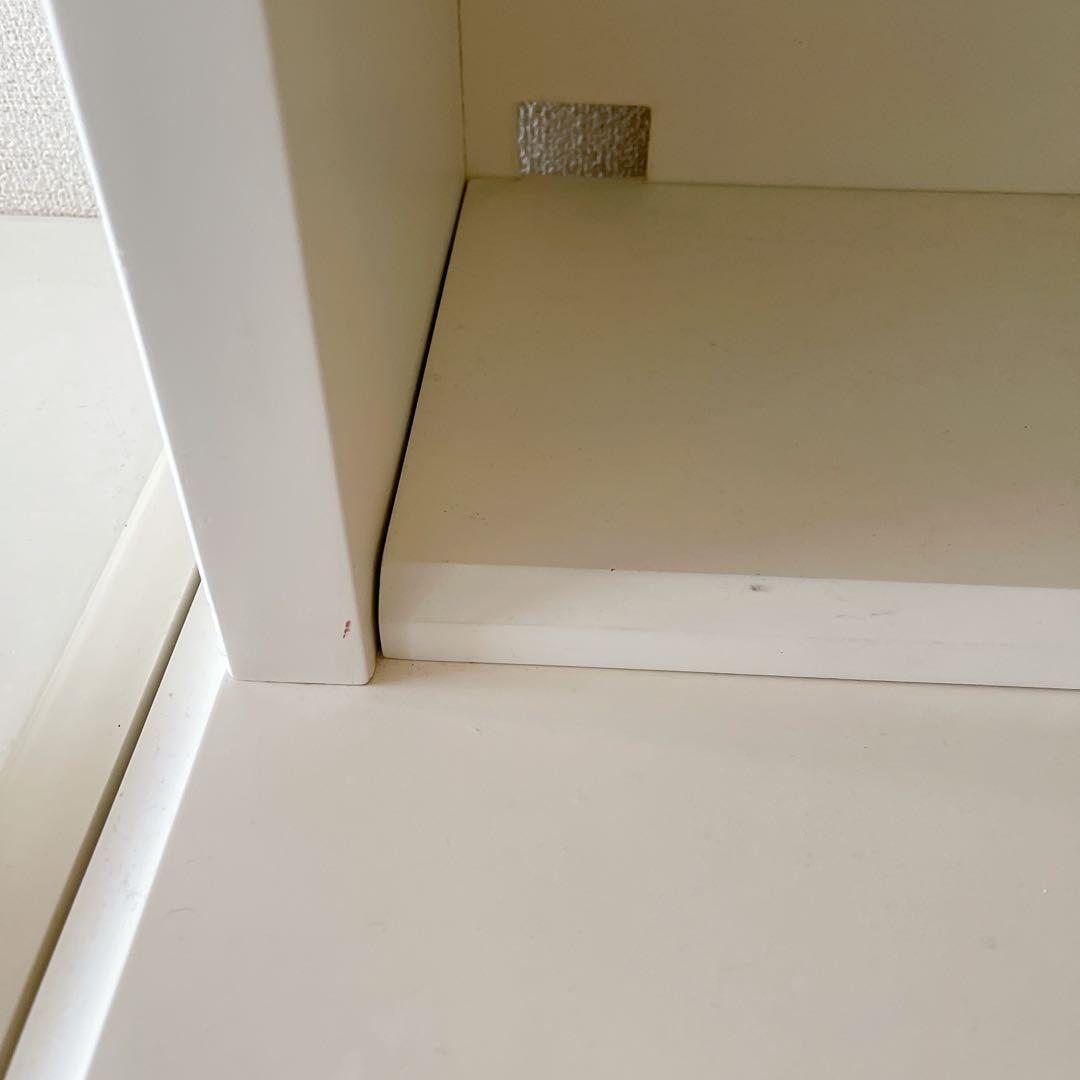 フランフラン　ファム　ホワイトチェスト・棚付き